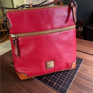 Dooney & Bourke Red and Tan Crossbody Bag